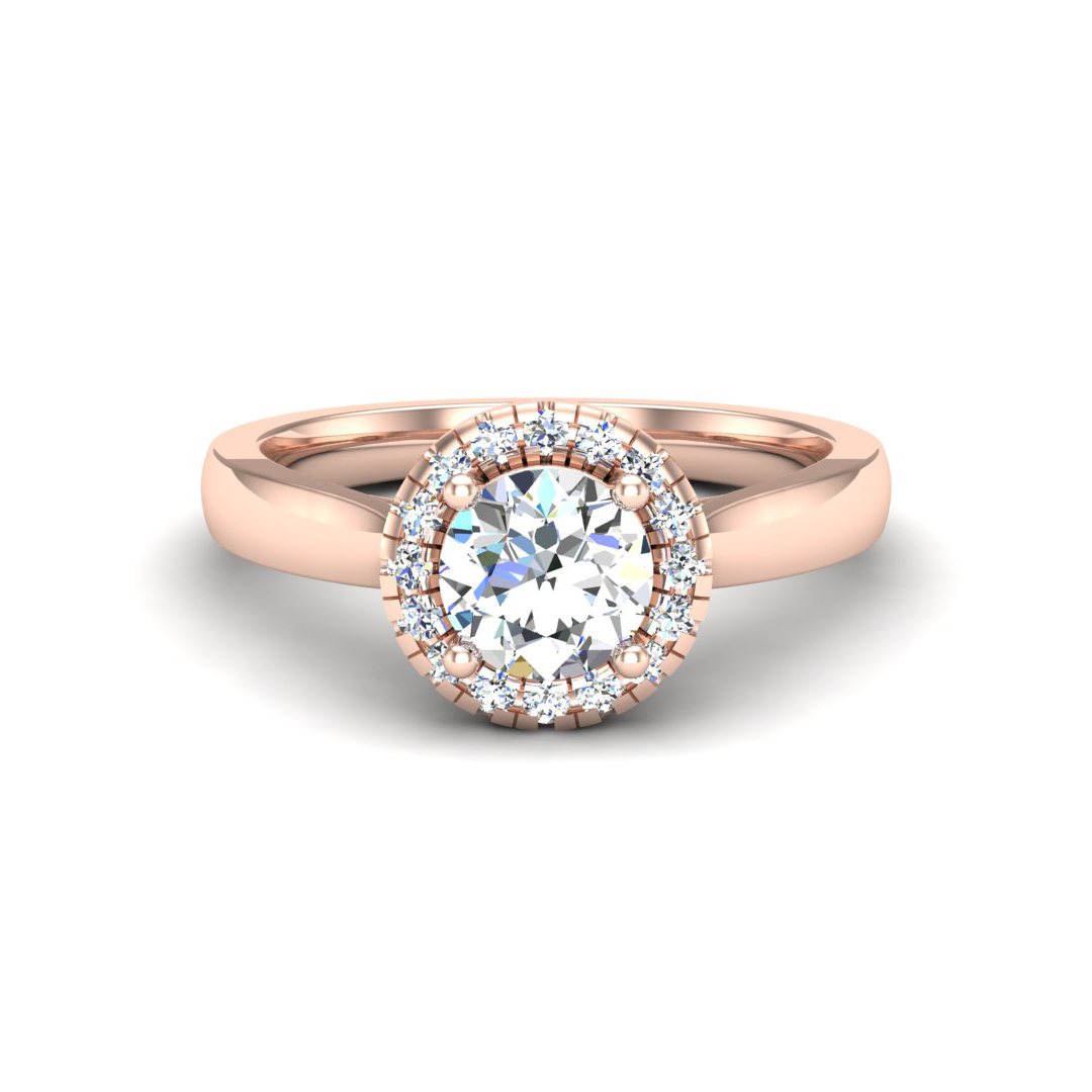 Gia Halo Engagement Ring